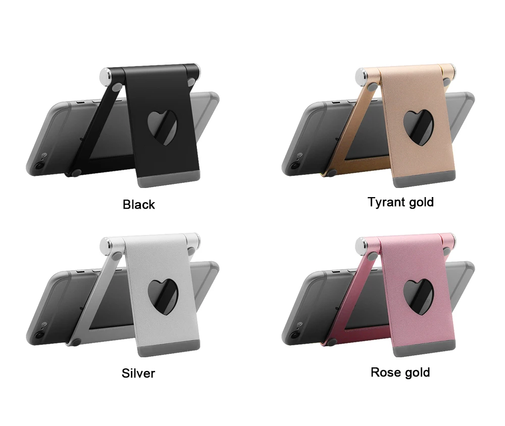 Ascromy Foldable 360 Degree Rotating Aluminum Mobile Phone Holder for Smartphones iPhone XS Max XR X 8 7 iPad mini Tablet Stand (5)