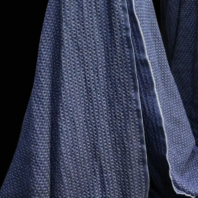 

Creative honeycomb texture three-dimensional reconstruction of concave-convex denim fabric Washing Jacquard textiles Fabric C195