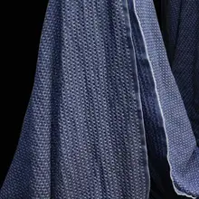 Creative honeycomb texture three-dimensional reconstruction of concave-convex denim fabric Washing Jacquard textiles Fabric C195 traditional textiles of cambodia