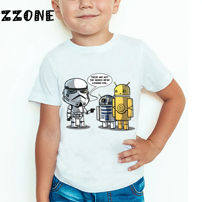 

Star Wars Robot R2-D2 with BB-8 Print Children's Funny T shirt Summer Baby Boys/Girls Tops Kids Casual Clothes,HKP5193