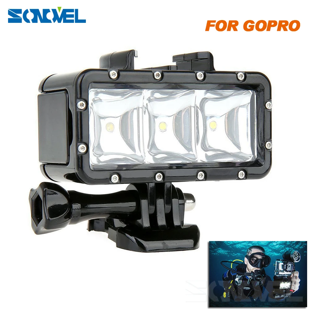 Accessories Gopro Underwater Light Diving Waterproof Led Light Battery For Gopro Hero 5 6 Session Hero4 3 3 Xiaomi Yi Sj4000 For Gopro Hero Underwater Gopro Accessoriesgopro Hero 3 Light Aliexpress