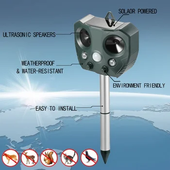 

Pest Control Drives Away Animals With Remote Control Flashlight ultrasonic Outdoor Insect Repellent