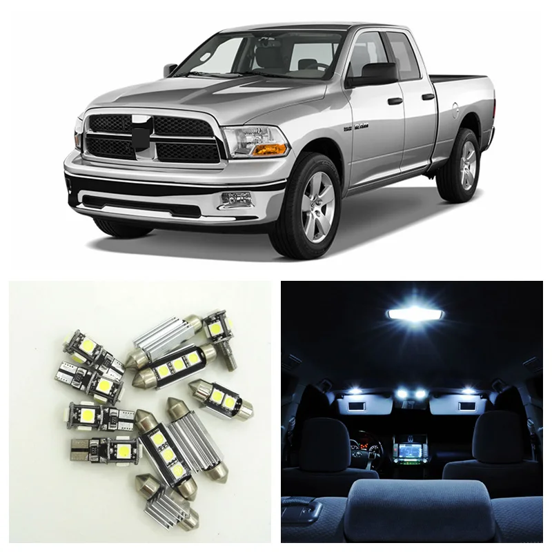 Us 8 31 36 Off 7 Stucke Canbus Weiss Auto Led Licht Lampen Interior Package Kit Fur 2008 2009 2010 Dodge Ram 1500 2500 3500 Karte Lizenz Platte