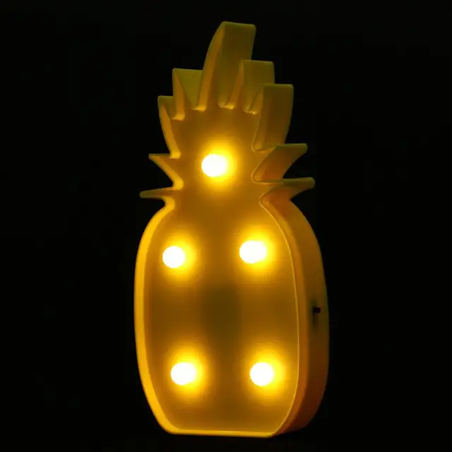 3D Flamingo Pineapple Cactus Night Lights LED Lamp Romantic Night Lamp Home Office Table Lamp Decoration Children Bedroom Light