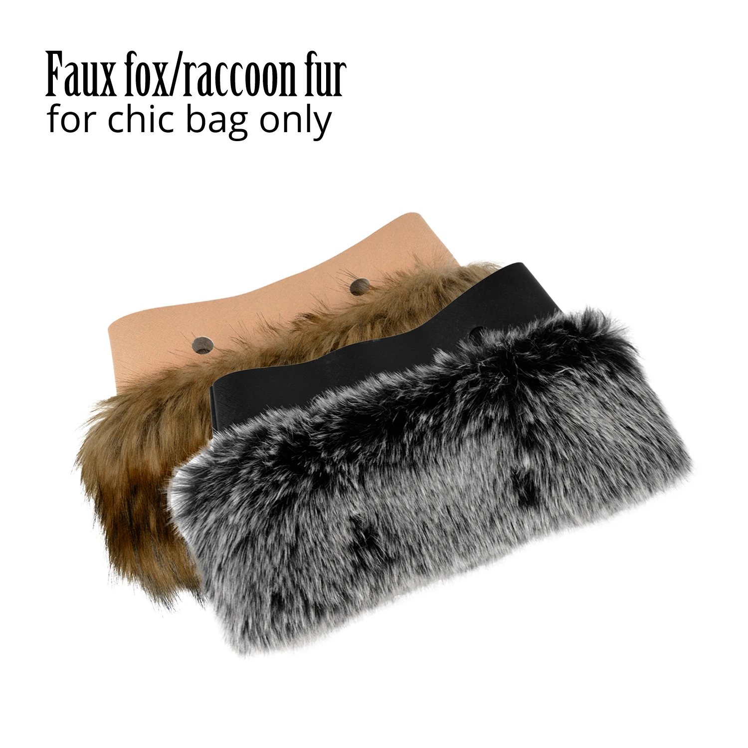 2018 New Women Bag Faux Fox Raccoon Fur Trims Plush Trim for O Chic BAG Thermal Plush Decoration Fit for Ochic Obag