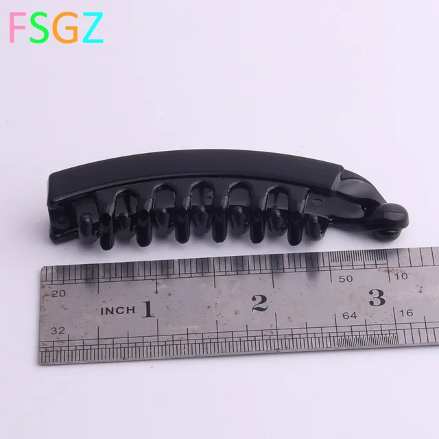 2018 New Fashion Banana Hair Clip For Lady Quality Environmental ABS Plastic Tines Crab For Hair Twist Hair Pin For Girls 2 PCS