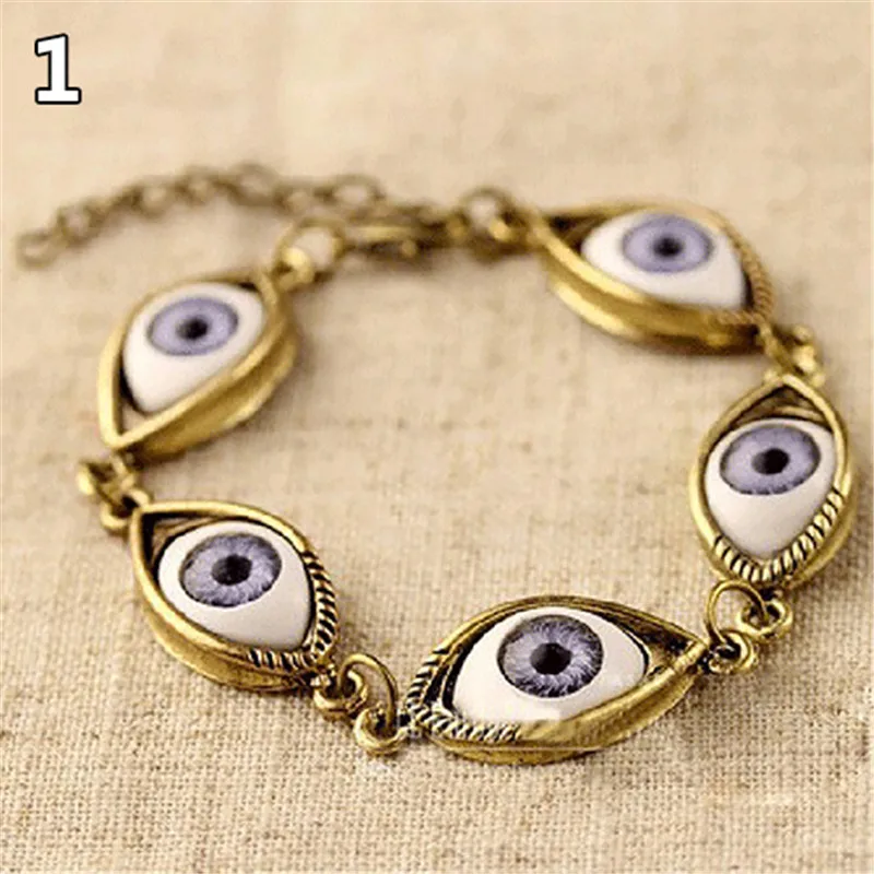 

bracelet jewelry fashion Unisex Angel Evil Demon Big Eye Eyeball Pattern Bracelet Chain Jewelry Gift bracelets for women bijoux
