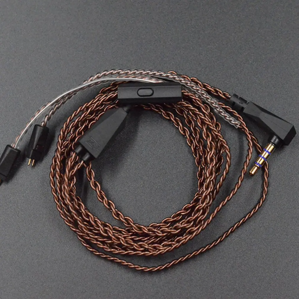 Провод для наушников высокой степени чистоты провод из бескислородной Медь витой обновления кабель 2 Pin кабель для KZ ZS10/ZST/ES3/ES4/ZS6/ZSA/ED16