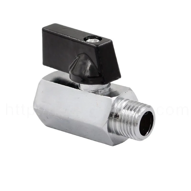 Мини никелированный латунный шаровой клапан 1/2 &quot3/8&quot 1/4 &quot1/8&quot BSP резьбовой