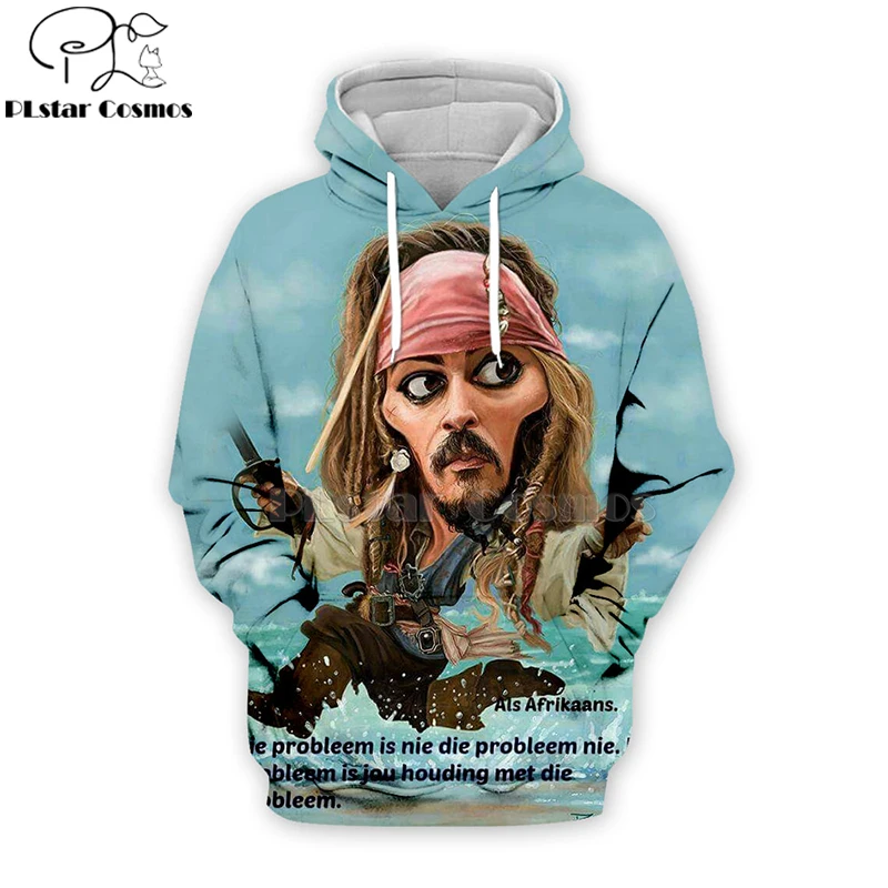 

2019 Pirates of the Caribbean hoodies Fashion Men/Women 3D Sweatshirts Print Hooded tees Unisex Tops Casual long streetwear -3