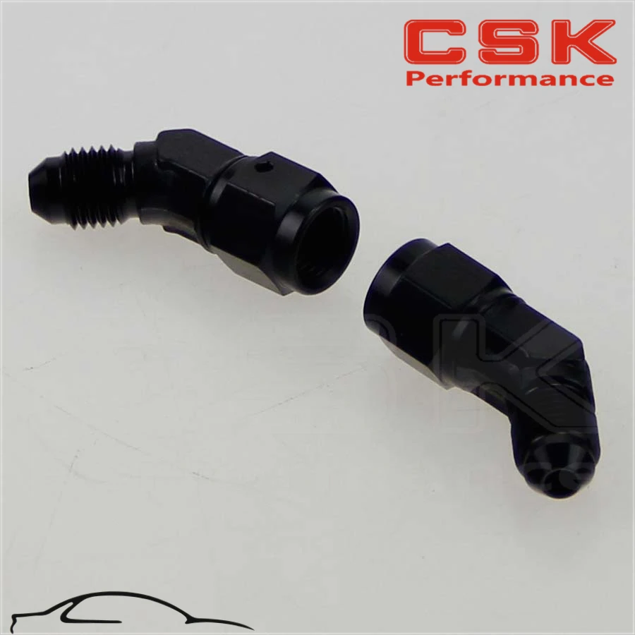 

2PCS Male -4 AN To -4 AN Female 45 Degree Swivel Coupler Union Adapter Fitting