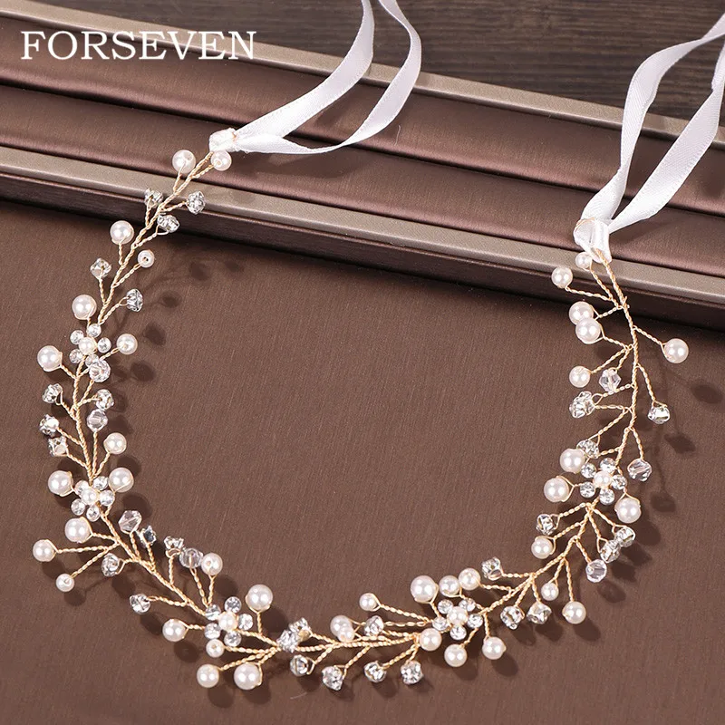 

Pearl Headbands For Women Bride Hairband Wedding Hair Jewelry Pearl Head Piece For Bride Headband Tiaras