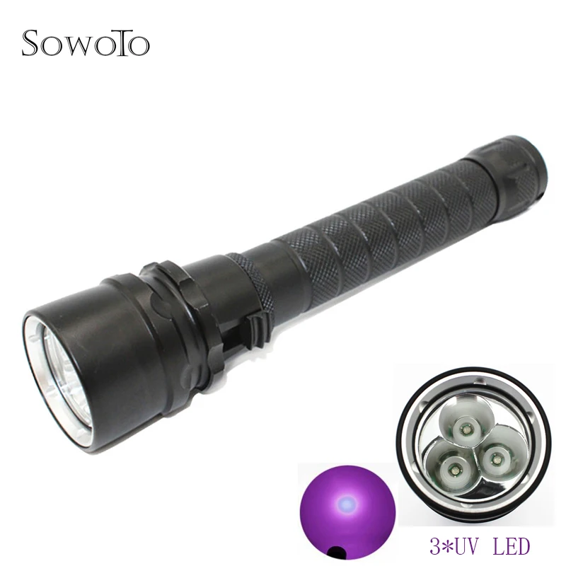 

5000Lm Tactical Flashlight Powerful Waterproof Dive Underwater 3* UV LED Diving Flashlight Torch UV Lamp Purple Light Lanterna