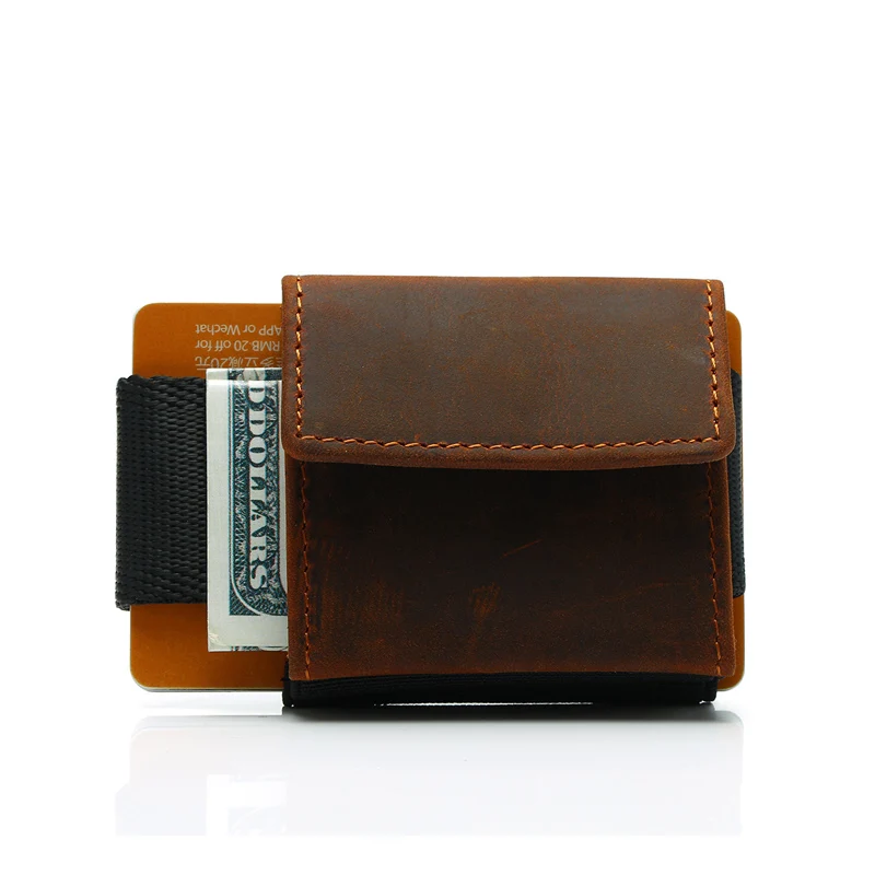 DIENIQI кошелек для карточек из натуральной кожи мини бумажник Для мужчин маленькие тонкие складываются в три раза, волшебный кошелек портмоне мужская сумка для денег короткие Валле Walet