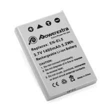 2pcs Powerextra EN-EL5 ENEL5 Digital Li-ion Battery 1400mAh 3.7v Battery For Nikon COOLPIX P510 P520 P530 P90 Camera Batteries