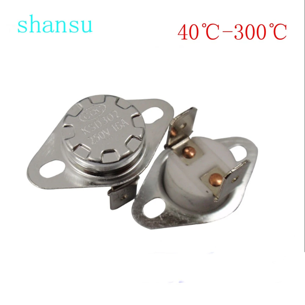 130℃ KSD301 Thermostat 250V 15A 5 Pcs Thermostat Switch Normal Closed Temperature Control Switch 130℃ KSD301 Thermostat 250V 15A 5 Pcs Thermostat Switch Normal Closed Temperature Control Switch