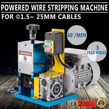 

Cable stripping machine 25mm cable stripping machine 220V 50HZ electrical stripping machine with adjustable blades and rollers