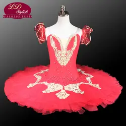 Для женщин Красный Профессиональный балетные пачки классическая балетная сцена танца костюмы с пачкой балерина пачка юбка