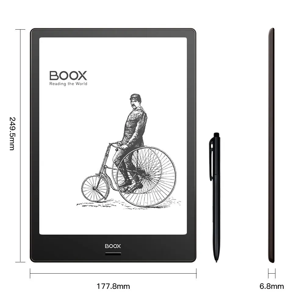 BOOX Note Ereader, Android 6,0 32 ГБ/2G 10," двойной сенсорный HD дисплей E Ink cta гибкий экран Встроенный микрофон, wifi и Bluetooth