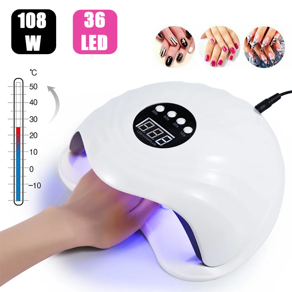 

LED 36W UV Nail Gel Curing Nail Art Machine EU Lamp Light Nail Gel Polish Dryer Nail Art Decoration Tools Accessories