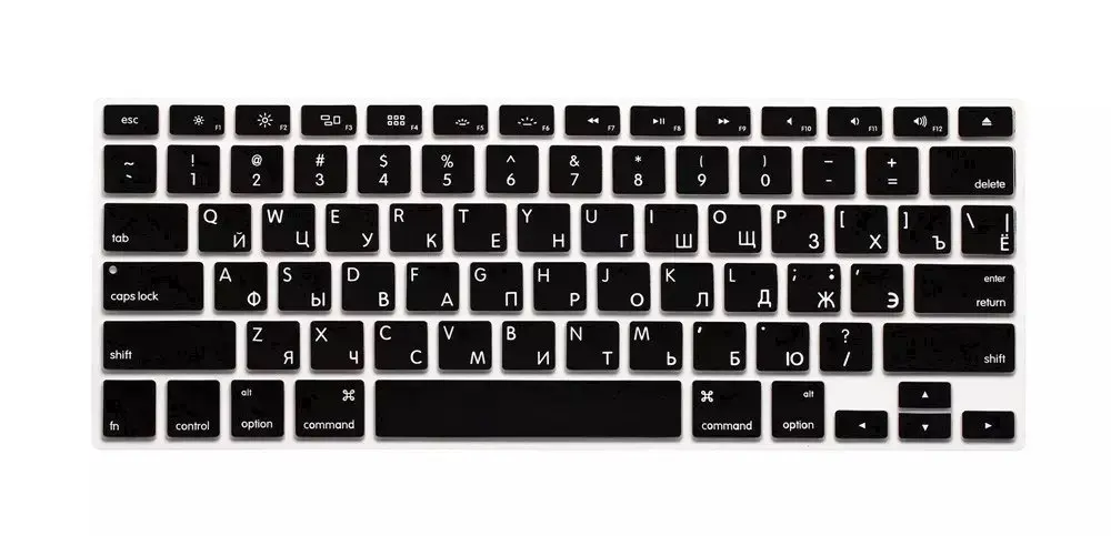Протектор для клавиатуры с русскими буквами Macbook Air Pro Retina 13 &quot15&quot 17 &quot чехлы