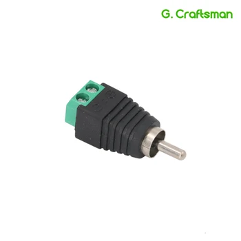 

Clearance Sales! RCA Male Connector Plug DC Adapter Balun Connector for CCTV Camera Security System Surveillance Accessories B19