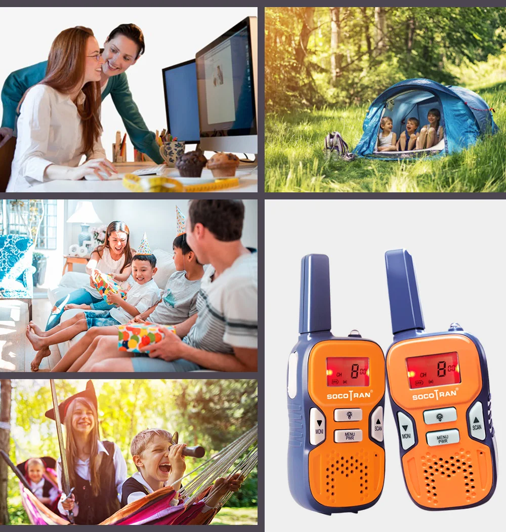 PMR446 Лицензия бесплатно детские рации 8 каналов 2 Пути Радио Miro USB зарядка Радио рация с CTCSS VOX фонарик