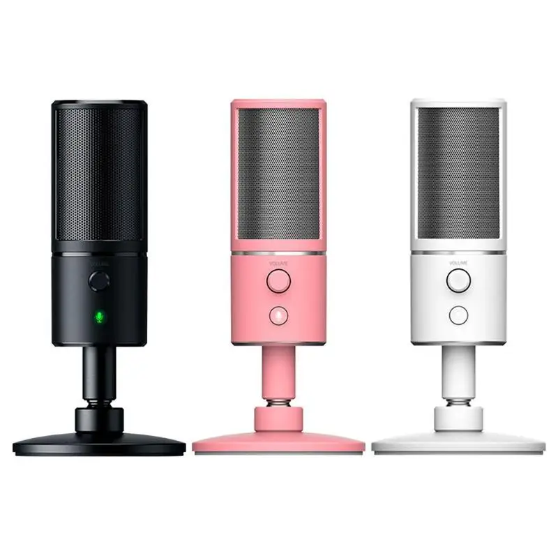 

Hot Razer Seiren X Pickup 3 Colors Microphone for Live Webcast Digital Condenser Voice Amplifier for Desktop Notebook PC Laptop
