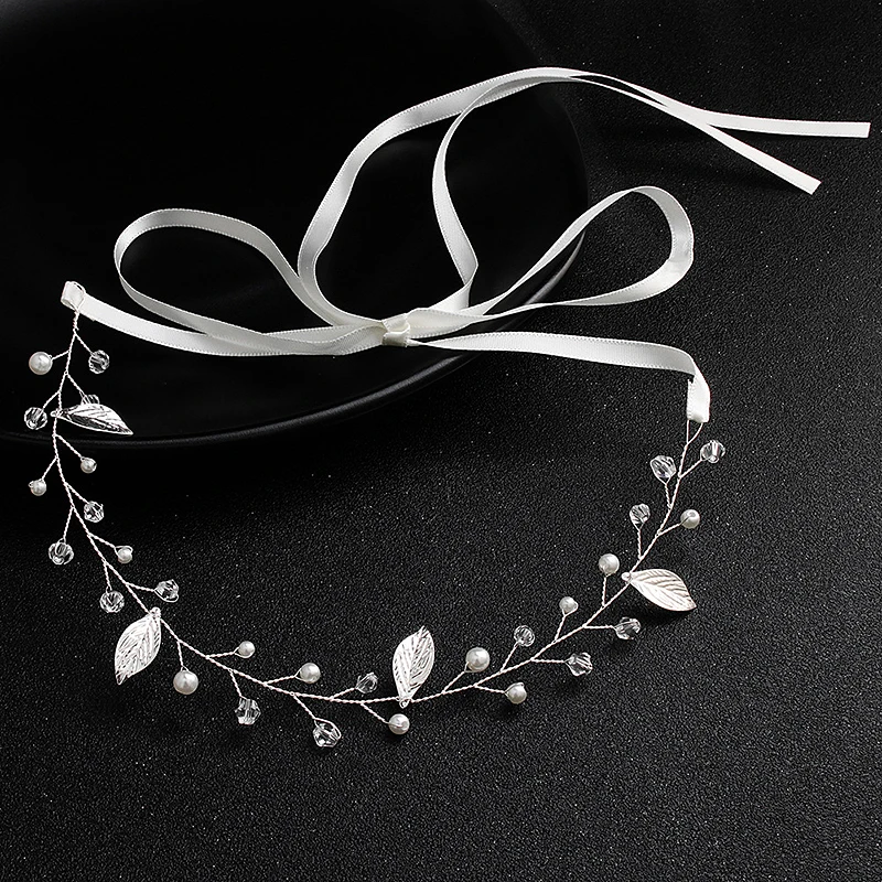 Women Hair Jewelry Artificial Pearl Wedding Headdress Bridal Bridesmaid