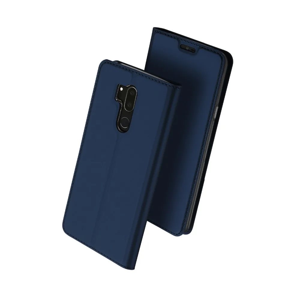 Подарок) DUX DUCIS Роскошный кожаный чехол для LG G7 чехол с откидной крышкой с отделением портмоне Чехол для мобильного телефона для LG G7 ThinQ G710 Dual Sim Чехол-книжка кожаный Капа