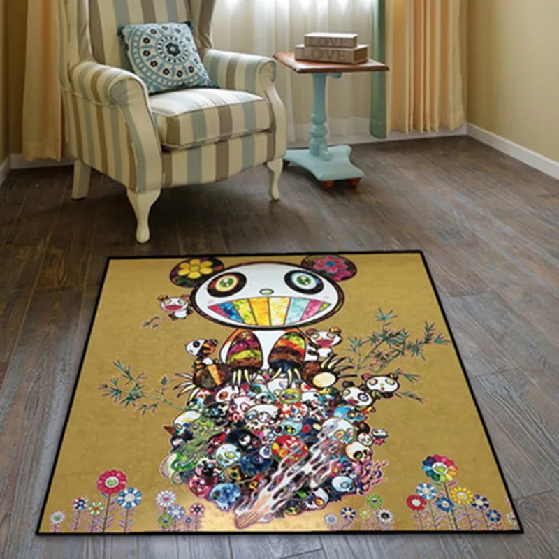 

Takashi Murakami Sun Flower Mat Bedroom Living Room Home Non-slip Water-absorbing Computer Swivel Chair Seat Basket Carpet M1133