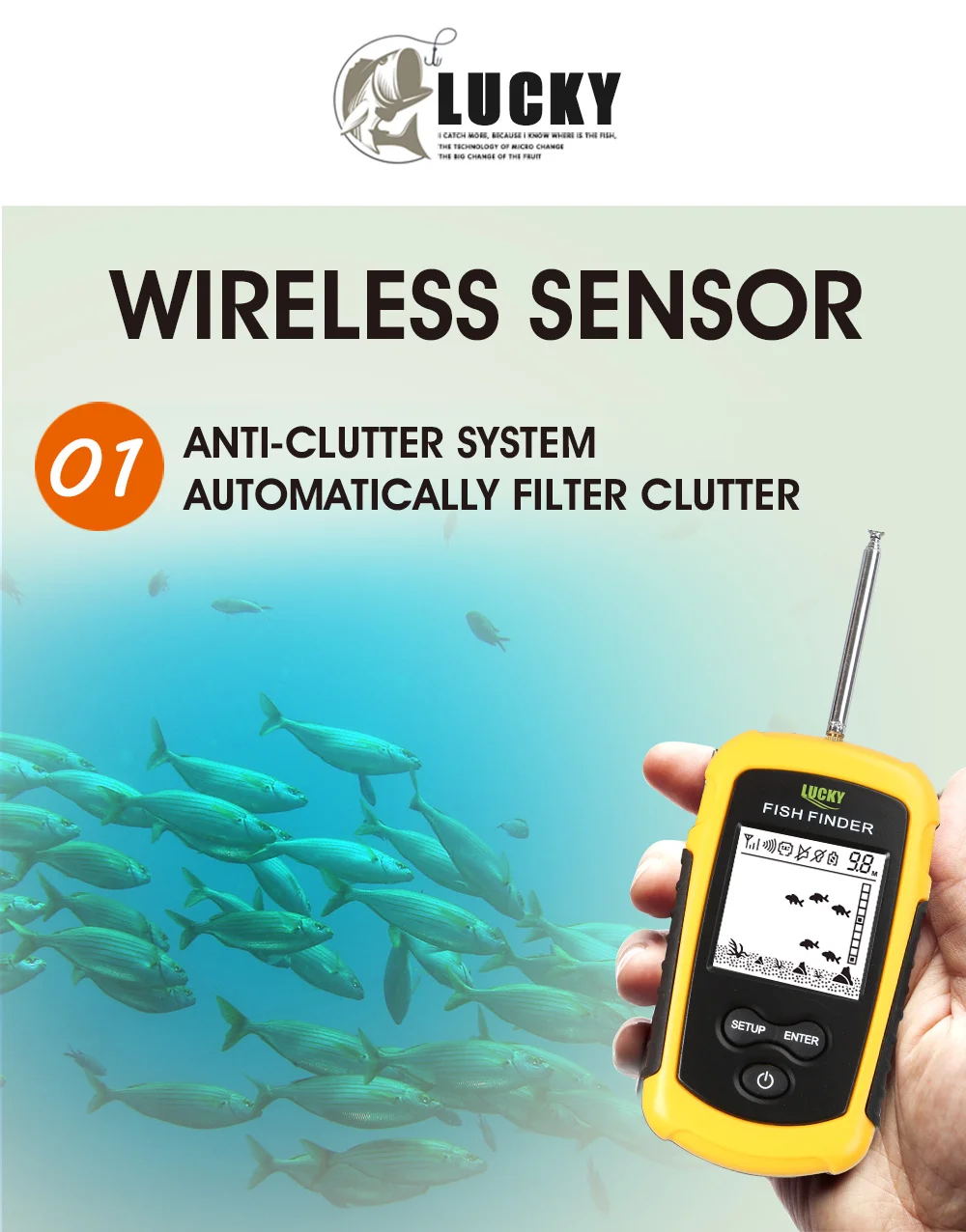 Manual do Russo! Sorte Ff1108 1 Sounder Transdutor Alarme Fishfinder Sonar Portátil Fish Finder 0.7 100 m Pesca Ecobatímetro 16 fishfinder 0.7-100m pesca eco sounder