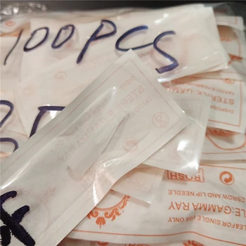 

100pcs 1RL 3RL 5RL 3F 5F Tattoo Needle Tips Disposable Plastic Needles Cap Permanent Makeup Eyebrow Lips Machine Small Size