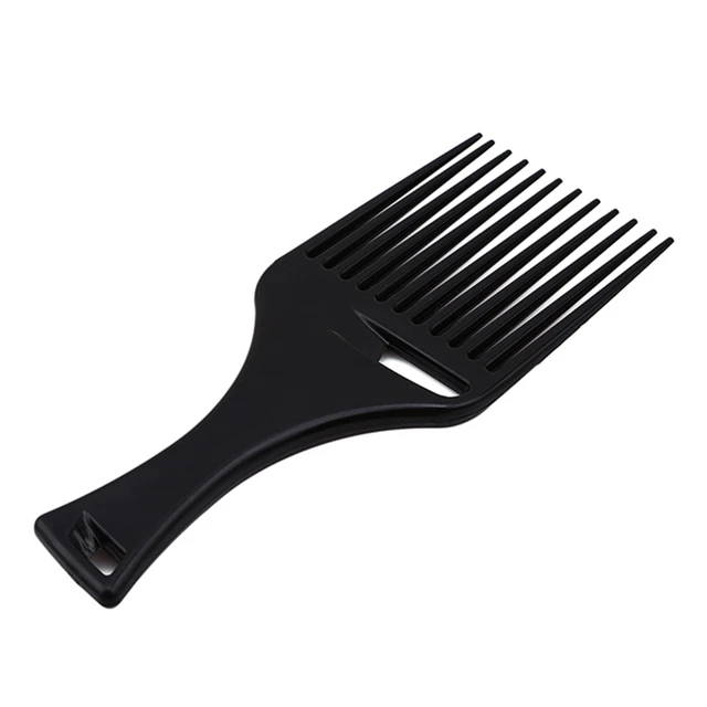 Peigne fourche à cheveux noir pour hommes et femmes, brosse à cheveux bouclés – Image 4
