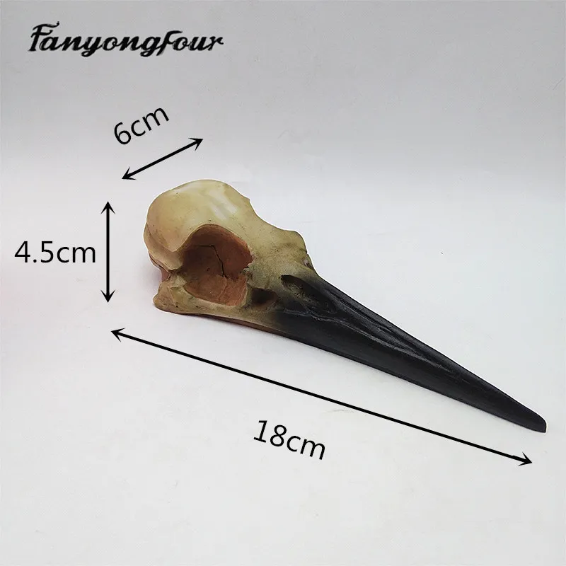 3D Динозавр Птица Череп Силиконовая форма помадка торт плесень Смола гипсовая шоколадная Свеча Конфеты Плесень