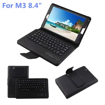 

New Arrival Removable Wireless Bluetooth Keyboard + PU Leather Protective Case Stand Cover for Huawei M3 8.4inch EM88