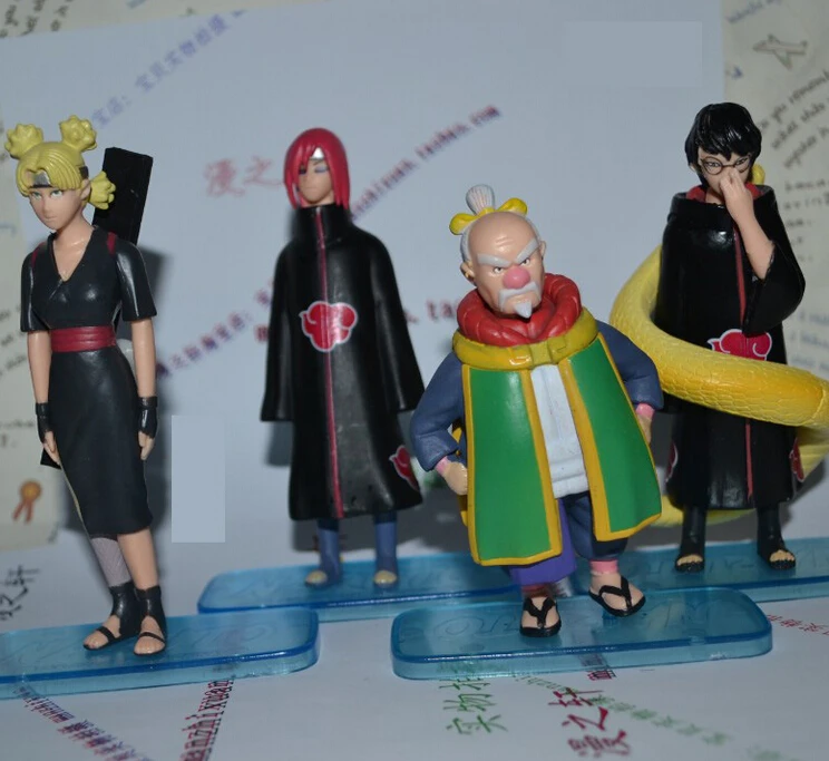 

4pcs/set Naruto Uzumaki Nagato Temari Action Figures Anime PVC brinquedos Collection Figures toys AnnO00645N