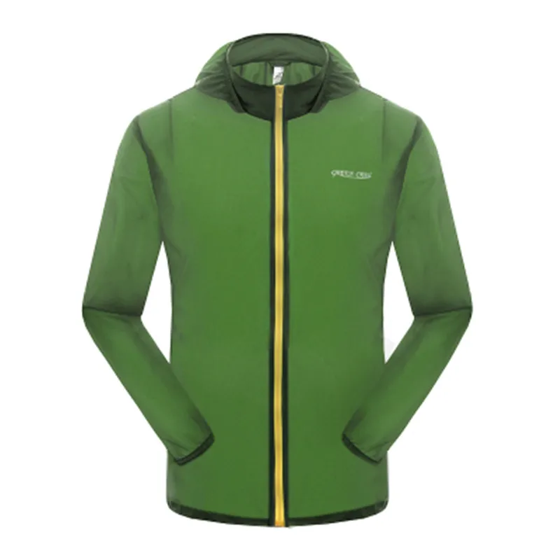 Outdoors Hiking Green Jacket Cycling Windbreaker Waterproof and
