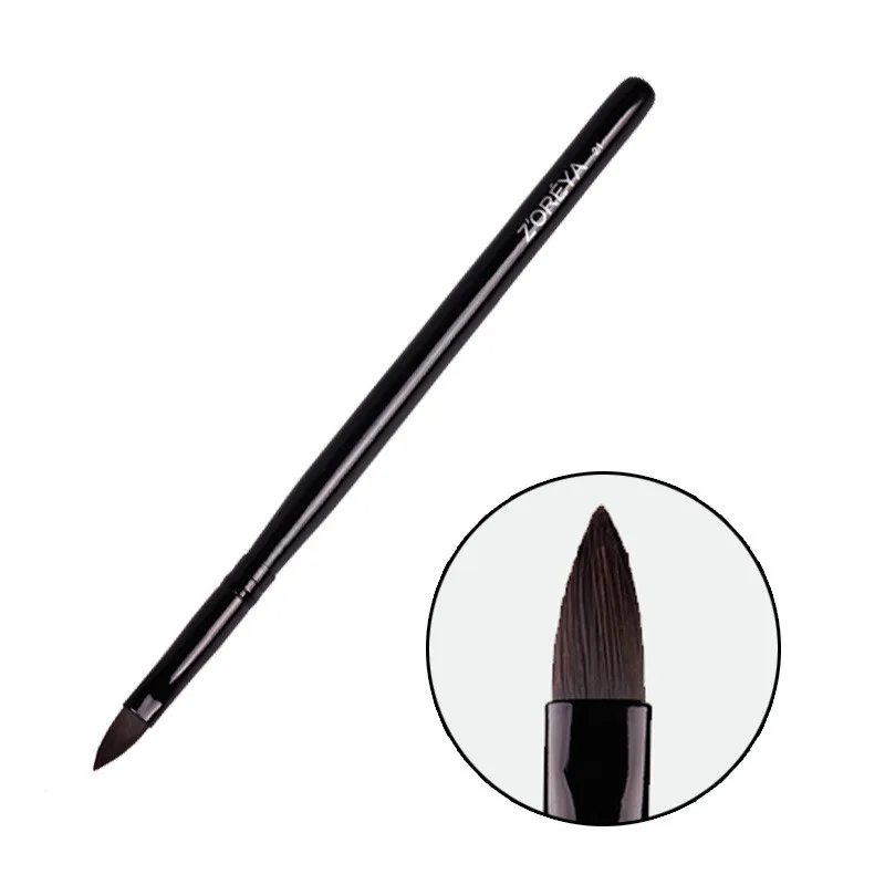

Black Makeup Brushes Wooden Handle Microbrashes Lipstick Applicator Lip Concealer Brush