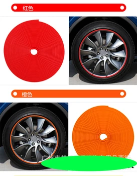 

8 Meter/Roll 3M Car Wheel Hub Tire Decorative Sticker Wheel/Rim/Tire Care Covers Free shipping