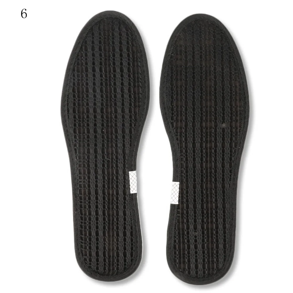 Унисекс летние тканые бамбуковые льняные стельки, спортивные дышащие ...