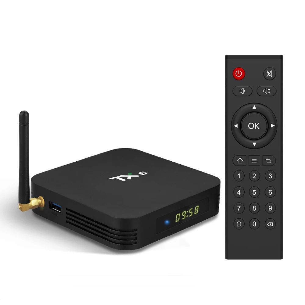 5 шт./партия TX6 Android 9,0 Smart tv BOX Allwinner H6 четырехъядерный DDR3 4GB 32GB BT 4,1 USB 3,0 2,4G/5 GHz Wifi 4K медиаприставка