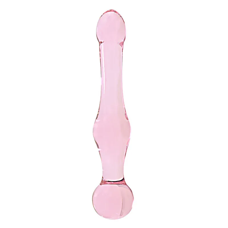 Crystal Penis Glass Anal Plug Massage Stick Stimulate Anus Couple Flirting Adult Game Sex Toys for Plugs Butt Plug. | Красота и