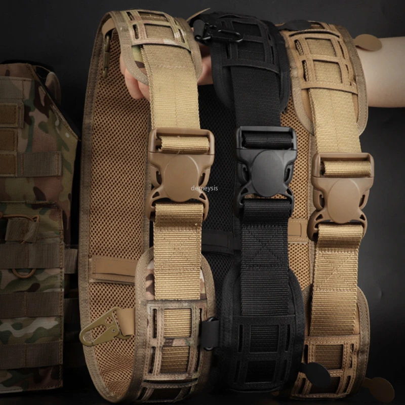 

Army Military Adjustable Belt Durable Tactical Girdle Waist Support Molle Airsoft Shooting Hunting Belts Padded Tactical Belt