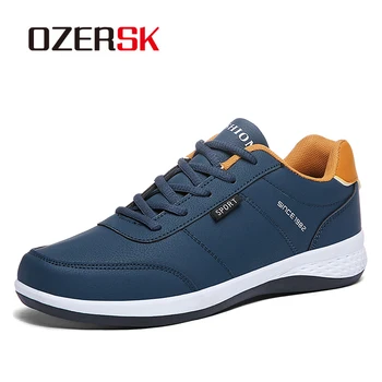 OZERSK Men Sneakers Fashion Men Casual Shoes Leather Breathable Man Shoes Lightweight Male Shoes Adult Innrech Market.com