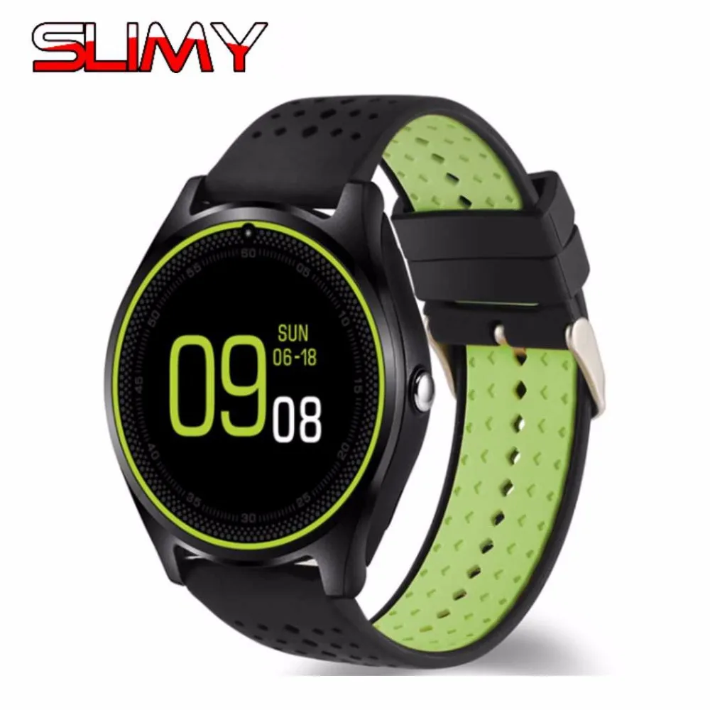 Slimy Wearable Devices Smart Watch Phone V9 Support Nano SIM TF Card Whatsapp Facebook Fitness