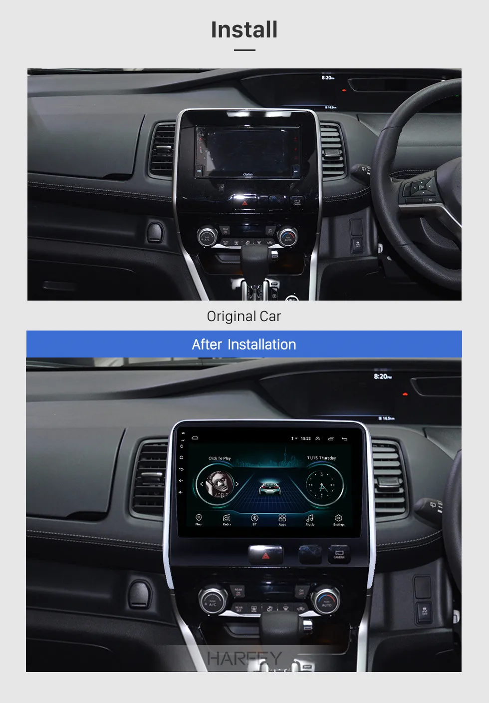 Top Harfey 3G Wifi auto Radio for 2016 2017 2018 Nissan Serena 10.1" Android 8.1 GPS Head unit Multimedia Player Bluetooth USB Aux 2
