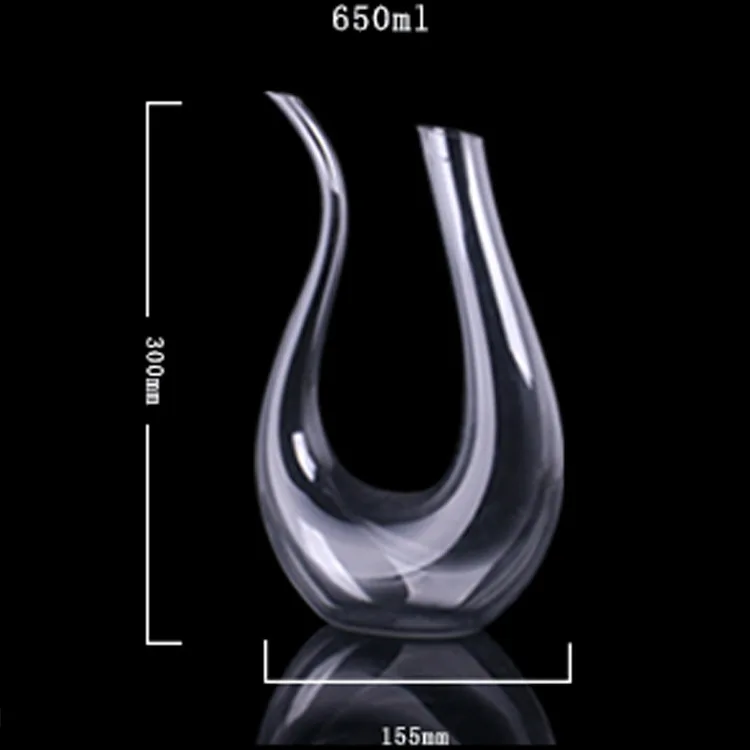 Ручной работы кристалл разливщик Красного Вина Стеклянный Графин бренди Набор для декантации кувшин бар шампанское бутылка для воды стекло es подарок - Цвет: 650ml