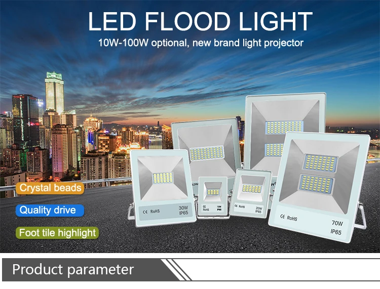 Модуль ip65 светодиоды водонепроницаемый led отражатель для улицы; сезон лето-осень светильник наводнения светильник мощностью 10 Вт, 20 Вт, 30 Вт, 50 Вт 70 Вт 100 Вт Уличный настенный светильник