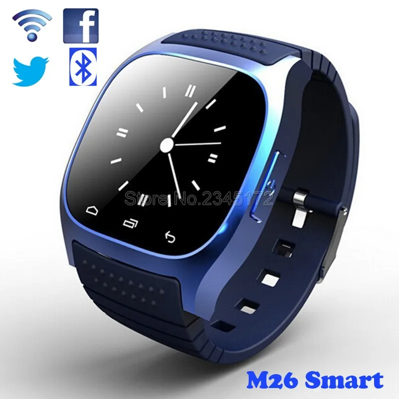 Original Bluetooth Smart Watch M26 clock Barometer Alitmeter Music Pedometer for Android IOS Phone pk u8